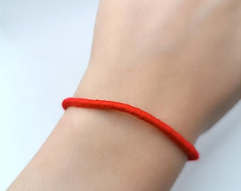 Rode katoenen Kabbalah-armband, boeddhistische geluksarmband, geluksarmband met wenssymbool