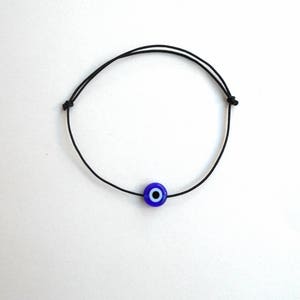 Evil eye bracelet, Black String bracelet, Nylon cord, Protection amulet, family gift ideas, Simplicity, Dainty bracelet, Minimal mens gift image 10