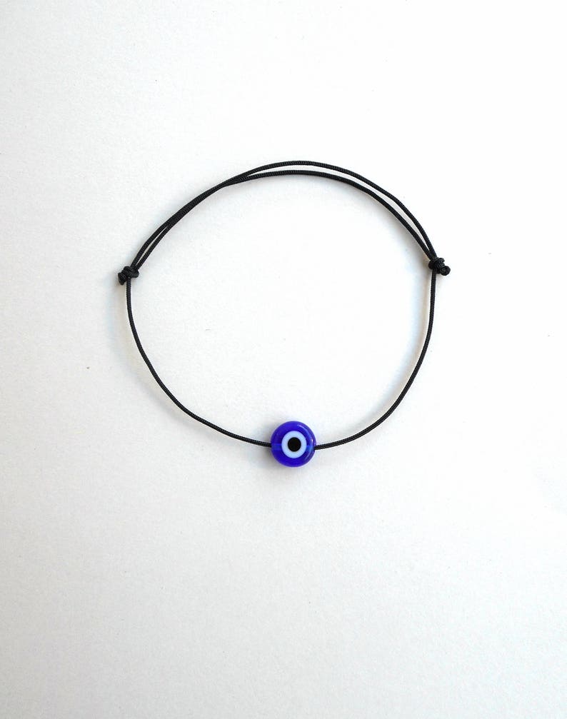 Evil eye bracelet, Black String bracelet, Nylon cord, Protection amulet, family gift ideas, Simplicity, Dainty bracelet, Minimal mens gift image 10