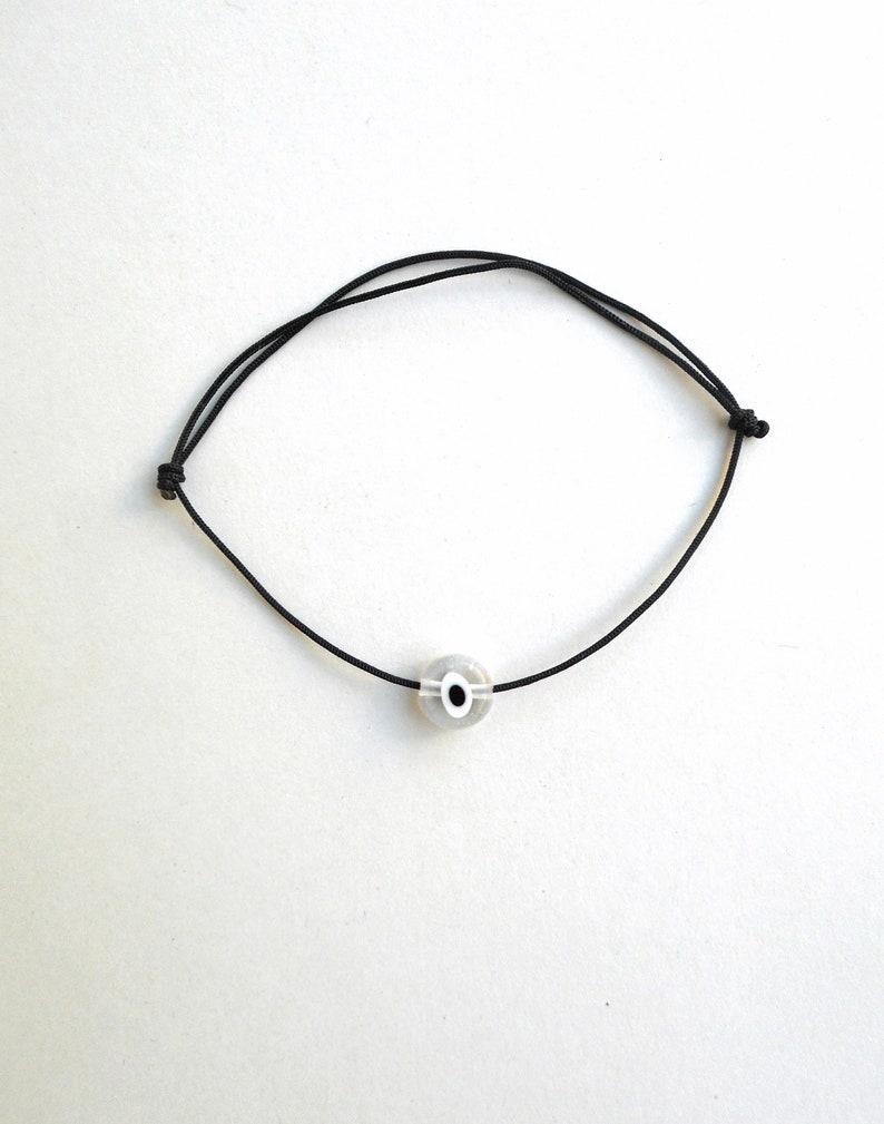 Evil eye bracelet, Black String bracelet, Nylon cord, Protection amulet, family gift ideas, Simplicity, Dainty bracelet, Minimal mens gift image 7