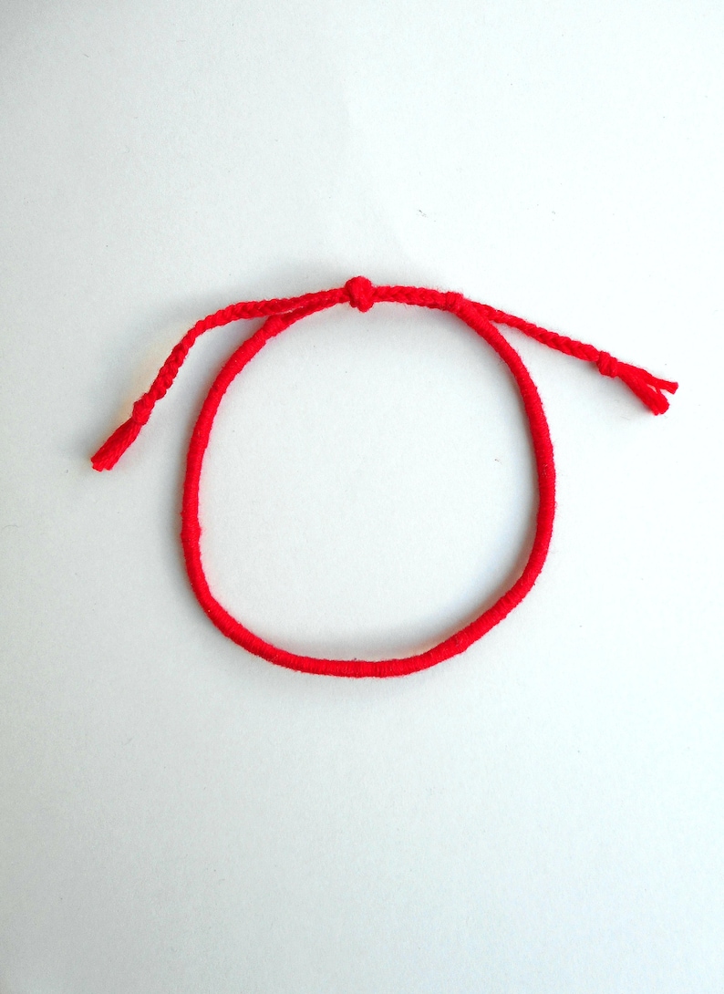 Friendship bracelet Red string of fate Yarn bracelet Lucky bracelet Red Kabbalah bracelet Buddhist bracelet Good luck Cotton bracelet