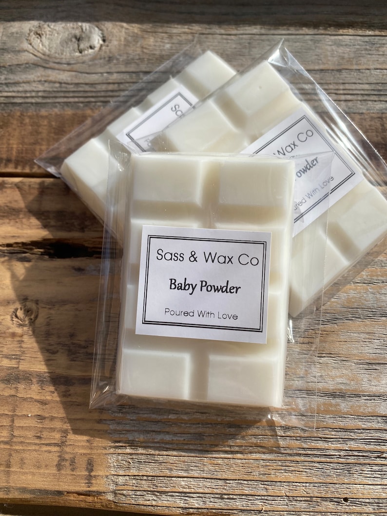 Baby Powder Soy Wax Melt Bar Bild 1