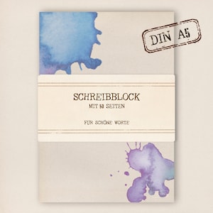 stationery - Writing pad - blue blob