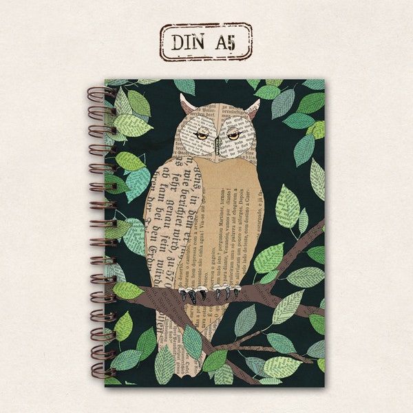 thick notebook - Owl