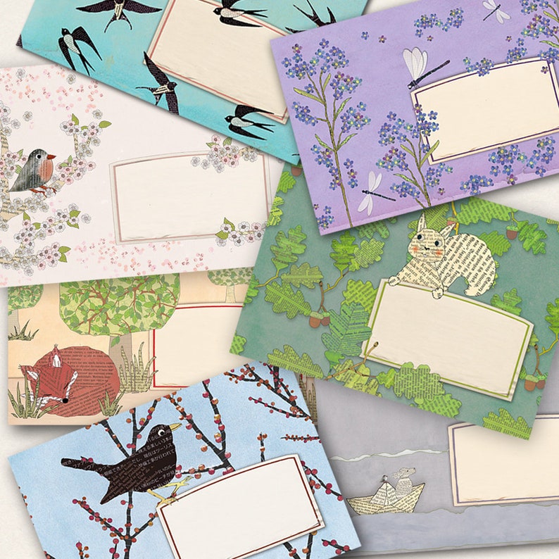 10 envelopes with animals image 1