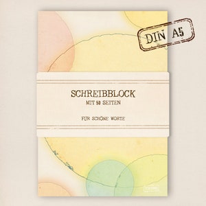 stationery - Writing pad - bright circles