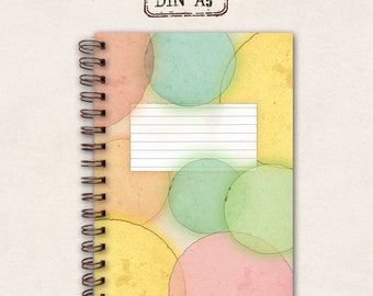 thick notebook - Circles in pastel