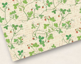 3x Wrapping paper strawberry