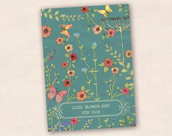 Postkarte : Blumenwiese