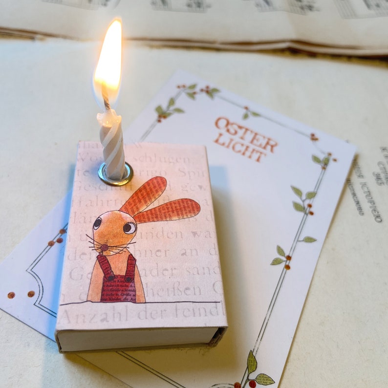 kleiner Kerzengruß mit Hase Bild 2