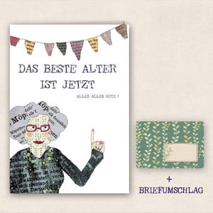 Das beste Alter ist JETZT - Doppelkarte mit Umschlag