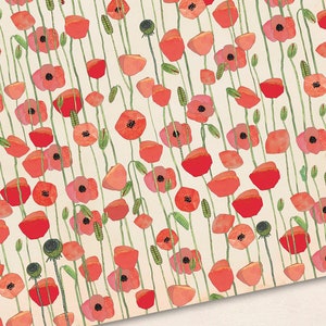 Wrapping paper bright poppy