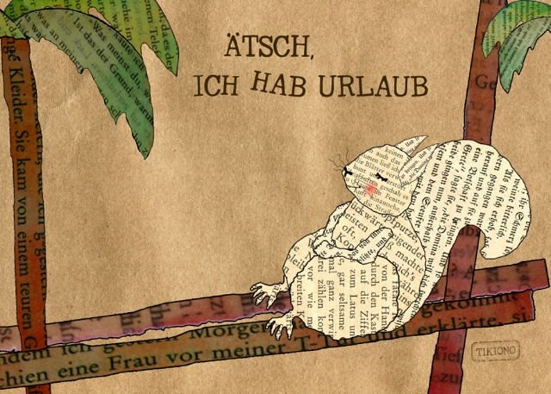 Postkarte Ich hab Urlaub Etsy