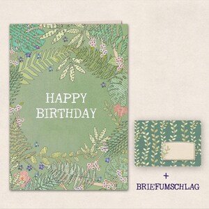 folded card  with envelope - happy birthday