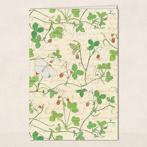 folded card  with envelope -  wild strawberries