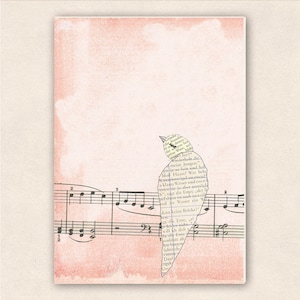 thick postcard - dove