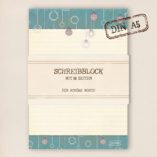 Schreibblock - Briefpapier - Kugeln