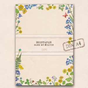 big stationery - meadow flowers