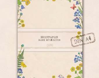 big stationery - meadow flowers