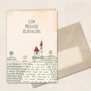 folded card  with envelope - new home