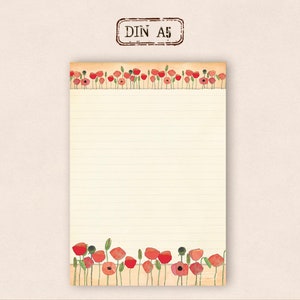 stationery Writing pad Poppy image 2