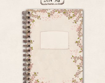 thick notebook - pink blossom