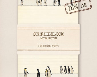 stationery - Writing pad - penguins