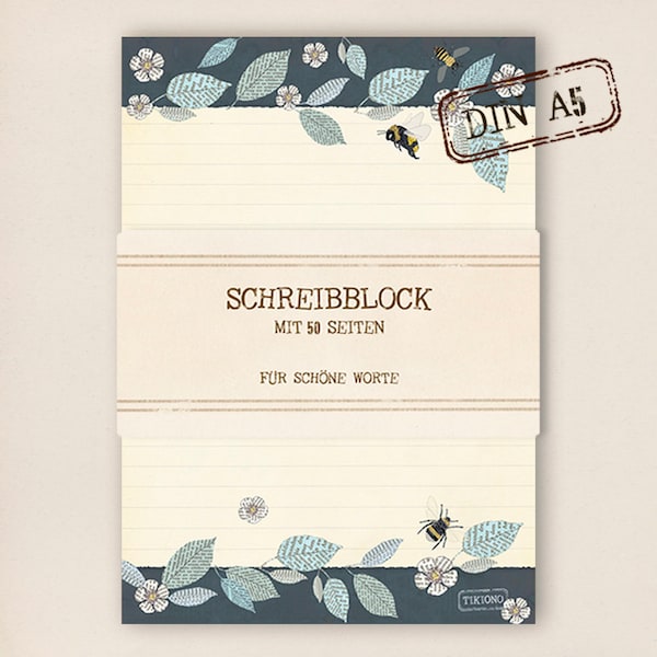 Schreibblock - Briefpapier - Apfelblüte