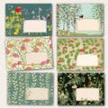 10 envelopes with plants and flowers