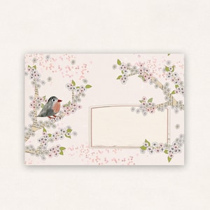 10 envelopes pink blossom