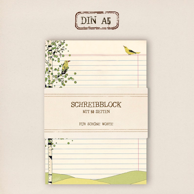 stationery Writing pad Birch 画像 3