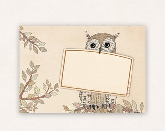 10 envelopes Owl
