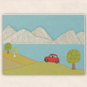 thick postcard - far away
