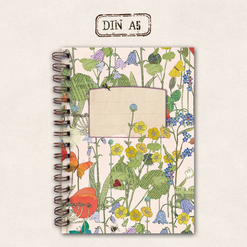 thick notebook medow with flowers image 1
