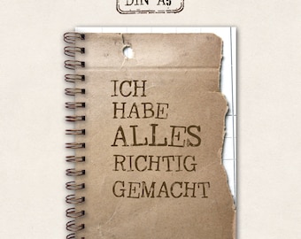 fettes Notizbuch - Alles richtig