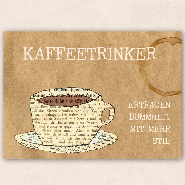 Postkarte Kaffee