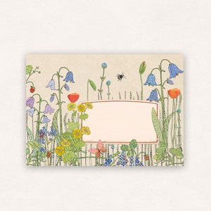 10 envelopes bright flower meadow immagine 1