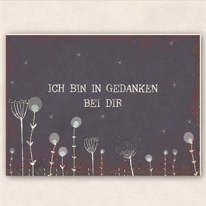 thick postcard - In Gedanken bei Dir