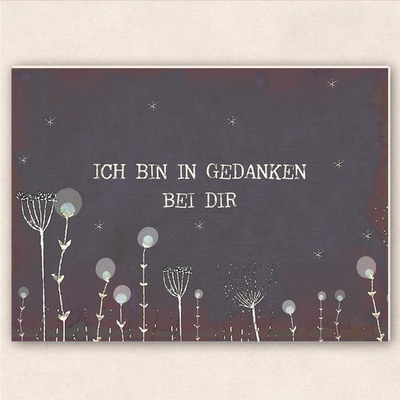 fette Karte - Ich bin in Gedanken bei Dir