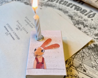 kleiner Kerzengruß mit Hase