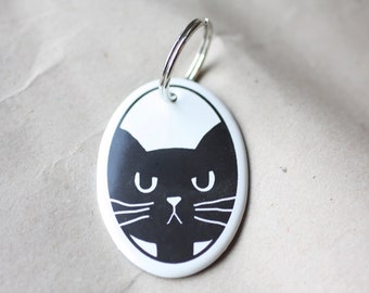 Enamel Keychain with grumpy Cat