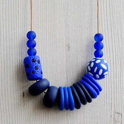 Minimalist Necklace Geometric Jewelry Polymer Clay Necklace Etsy