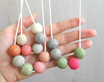 Polymer clay jewelry, pastel beads necklace, polymer clay necklace, everyday necklace, chunky polymer clay beads, fimo necklace