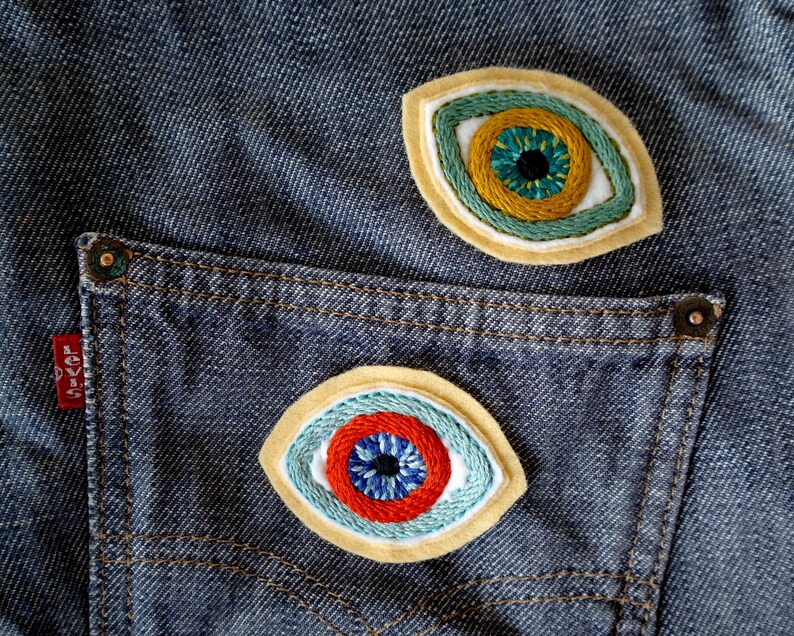 Embroidery Eye Patch Embroidered Eye Accessory Evil Eye Etsy