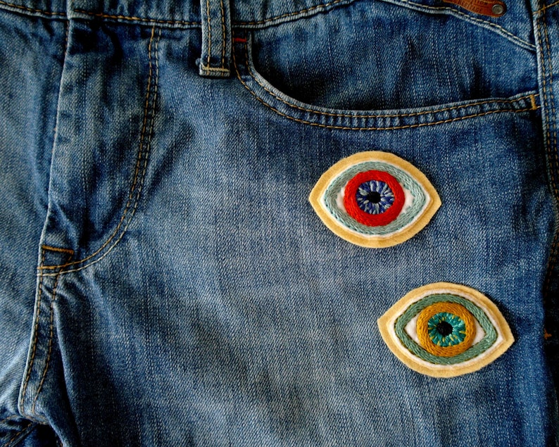 Embroidery Eye Patch Embroidered Eye Accessory Evil Eye Etsy