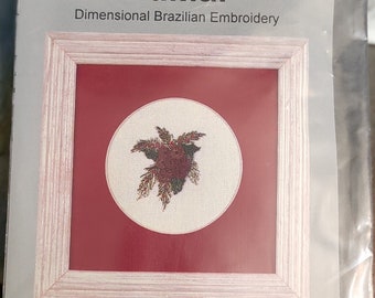 Acorns Christmas embroidery kit Brazilian craft kit EdMar DIY gift for yarn lovers Never been open Birthday Valentines
