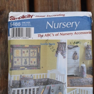 Retro sewing patterns A B C Nursery accessories sewing pattern Home decor sewing patterns Nursery bumper, Laundry bag, Diaper stacker, Bib