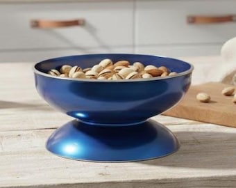 Mid-Century Modern Norway Blue Footed Bowl - Circa 1960s - Scandinavian Industrial kitchenware