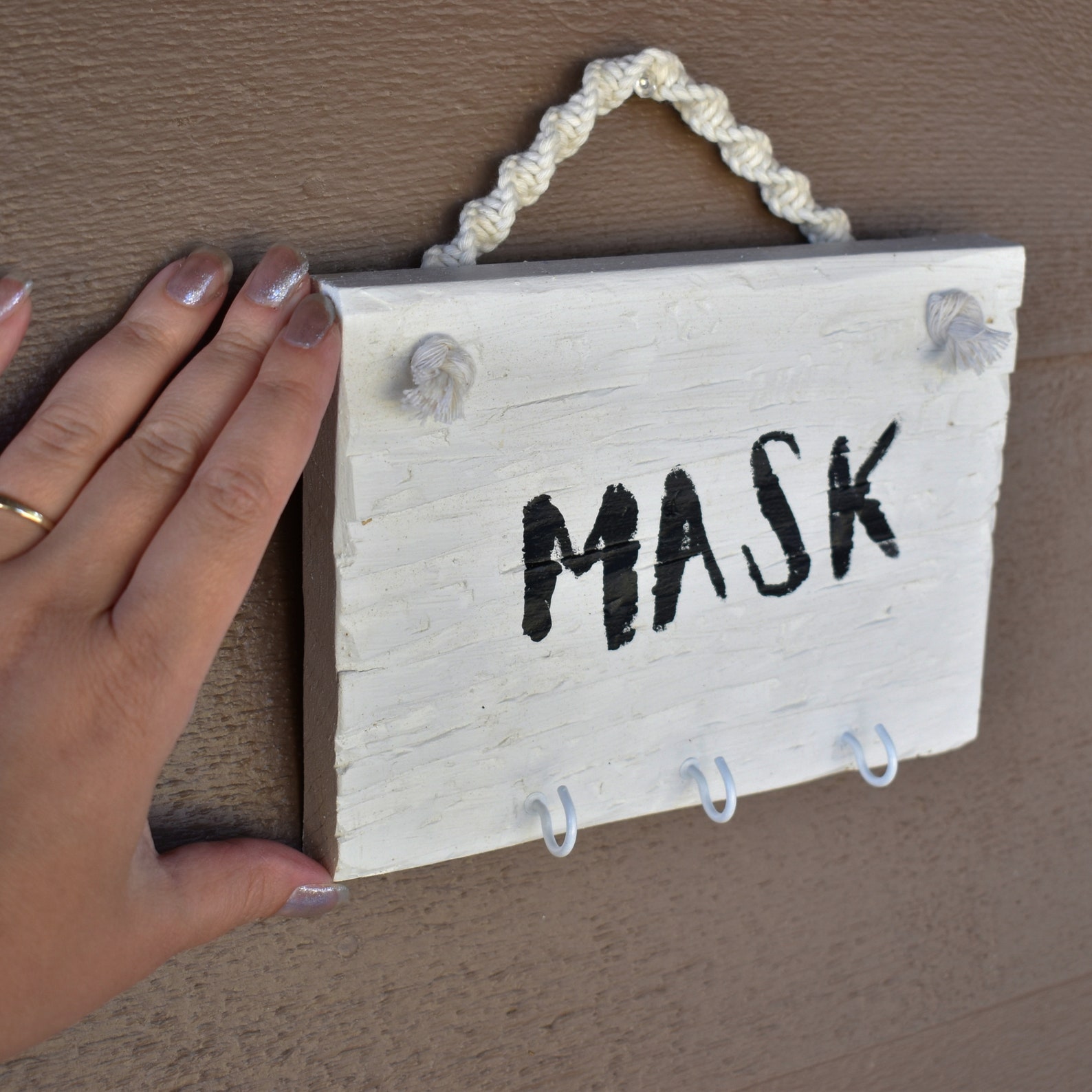 Wall mask holder Wall mask hanger Wall mask storage Black Etsy