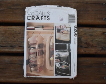 Closet organizer sewing pattern Vintage McCall's Crafts 8 hanging organizers patterns
